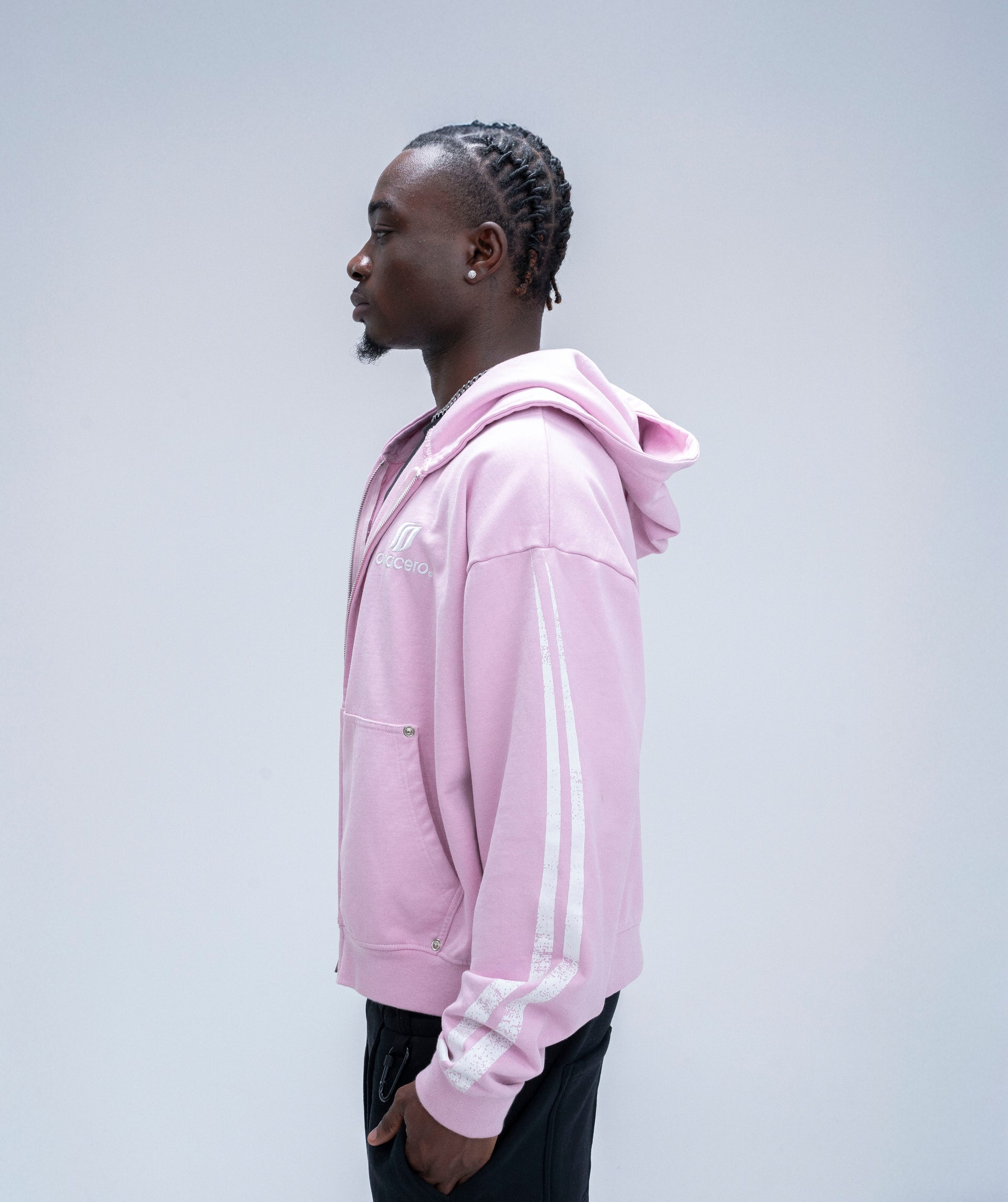 ONACERO CLASSIC ZIP PINK HOODIE